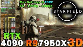 Starfield | RTX 4090 | Ryzen 9 7950X3D | 4K - 1440p - 1080p | Ultra Settings | FSR2 ON & OFF