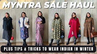 HOW TO WEAR YOUR ETHNIC WEAR IN WINTER - MYNTRA SALE HAUL