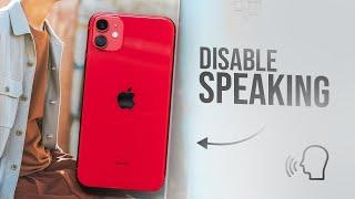 How to Disable Speaking on iPhone (tutorial)