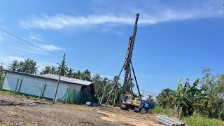 Foundation Works PILE Hammer Drive Machine Construction Work Progress