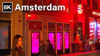 Район красных фонарей Амстердама в 8K 2023 г