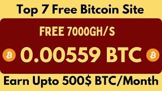 Top 7 Free Bitcoin Cloud Mining Websites 2024 - Earn Upto 500$  BTC Daily