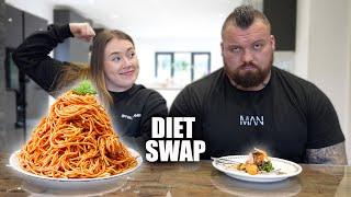 Swapping Diets With a PROFESSIONAL STRONGWOMAN!!! Ft. Chloe Brennan | Eddie Hall