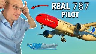 REAL Dreamliner Pilot Plays NEW Microsoft Flight Simulator