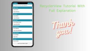 Recycler View in Android Studio Easy Explanation | Android Recycler View Tutorial