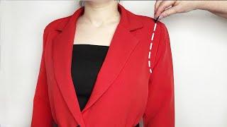 How to reduce the shoulder on a jacket