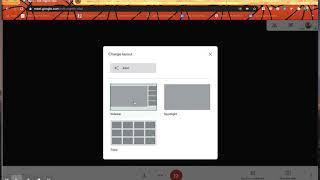 Change Layout in Google Meet