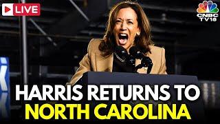 Kamala Harris LIVE: Harris Returns To Campaign in Greenville, North Carolina | Donald Trump | N18G