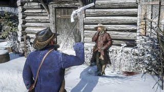 Arthur shows Micah a gun trick | RDR2