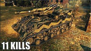 Классный бой на арте M40/M43  11 фрагов  карта: Редшир World of Tanks