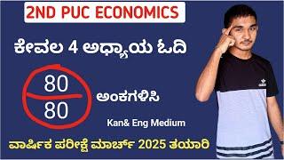 2 PUC ಕೇವಲ ನಾಲ್ಕು ಅಧ್ಯಾಯವನ್ನು ಓದಿ80 ಅಂಕ ಗಳಿಸಿ ಅರ್ಥಶಾಸ್ತ್ರದಲ್ಲಿ 2nd PUC Economics Blueprint 2025,