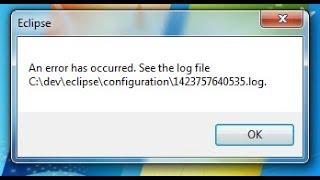 [Solved] An error has occurred. see the log file