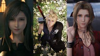 Advent Children Outfits for Cloud, Tifa, and Aerith | Final Fantasy VII Remake Gameplay with Mods