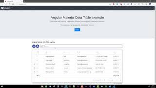 Angular Material Data Table Example