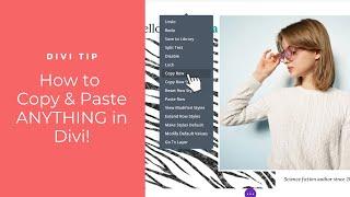 How to Copy and Paste ANYTHING with Divi