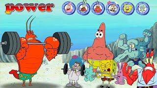 Reef Rumble Tournament Of Power with Patrick Spongebob Squidward Sandy Mr Krabs and Larry