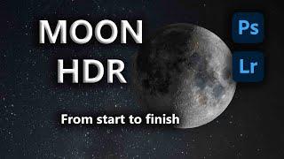 moon HDR - from image to edit - Astro photography - night photography