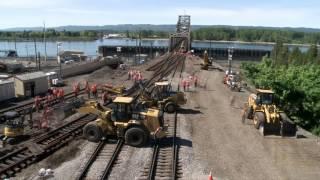 Time-lapse: BNSF installs movable-point diamond in Vancouver, Wash.