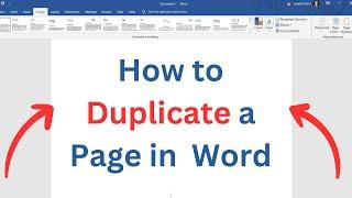 How to Duplicate a Page in Microsoft Word (2024)