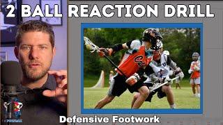 2 Ball Reaction Drill | Defensive Footwork | Lacrosse | POWLAX