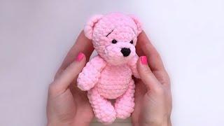 Bear crochet from plush yarn. Part 1. Detailed tutorial and pattern