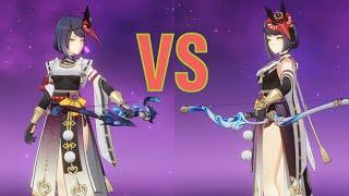 Kujou Sara: R5 Alley Hunt vs R4 Mouun’s Moon ( Possible BIS 4* Bows for Yelan)