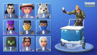 GUESS THE SKIN BY THE EMOTE  - FORTNITE CHALLENGE - 12 TESTS - #2 | tusadivi