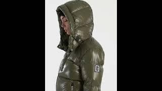 RUDSAK ASHLYN GLOSSY QUILTED DOWN PUFFER Jacket Hooded Shiny Loden Green