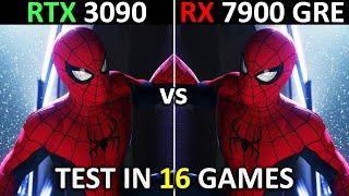 RTX 3090 vs RX 7900 GRE | Test in 16 Games at 4K | Performance battle! | 2024