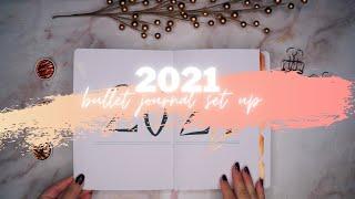 Plan with Me // 2021 New Bullet Journal Set up | Minimalist Floral Set up | Notebook Therapy Journal