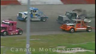 CMS 9 - Big Rig Truck Racing with wreck, June 2004 - Calgary AB