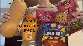 ASMR Gum Chewing Grocery Haul | Whispered #groceryhaul #shoppinghaul  #food