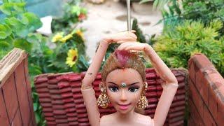 Barbie Doll All Day Routine In Indian Village/Radha Ki Kahani Part -418/Barbie Doll Bedtime Story||