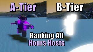 Hours | Host Tierlist UPDATED