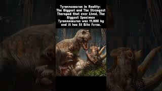 Dinosaurs in Reality and in Jurassic World: Tyrannosaurus Wake up to Reality #shorts #jurassicpark