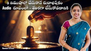 రుద్రాభిషేకం Chanting Audio మీ కోసం | Simple Rudra abhishekam Audio file | Nanduri Srivani