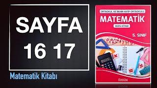 5. Sınıf Matematik Ders Kitabı ÖZGÜN YAYIN Sayfa 16 17 Cevapları