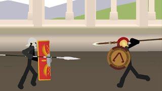 Roman Legionary Vs Spartan  || StickNodes ||