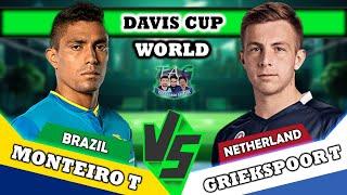 LIVE: Griekspoor T vs Monteiro T • Davis Cup 2024 #groupstage #Griekspoor #Monteiro #DavisCup