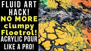 NO CLUMPS $1 Floetrol Hack! Fluid Art Acrylic Pouring | Poured Soul Art | Music: @Elephant_Funeral