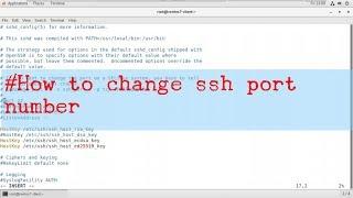 how to change ssh server port number