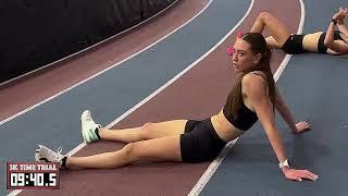 2X Girls runners spit indoor track