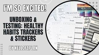 New! Unboxing & Testing | Healthy Habits Trackers & Stickers | Dots & Checklist Sticker Book