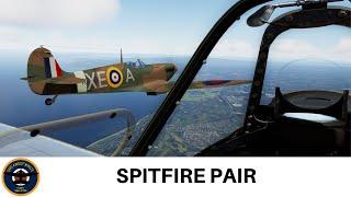 Spitfire Pair Flight - A2A Simulations Accu-Sim Spitfire MkIIa - P3Dv5.1 Flight Simulator