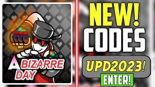 A BIZARRE DAY CODES 2023 || *NEW* WORKING CODES FOR A BIZARRE DAY 2023