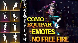 COMO EQUIPAR EMOTES NO FREE FIRE