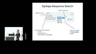 Immune Epitope Database (IEDB) 2015 User Workshop - Finding Data Home page search