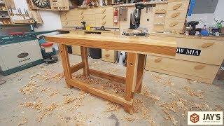 A Hickory Woodworking Workbench - 298