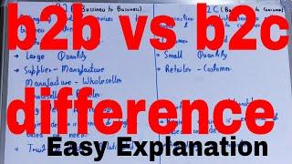 b2b vs b2c|difference between b2b and b2c|b2b and b2c difference|what is b2b and b2c