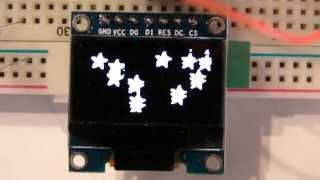 7 pin SPI Oled (SSD1306) + pro mini arduino + adafruit library